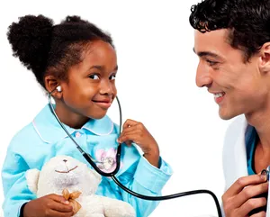 girl with doctor