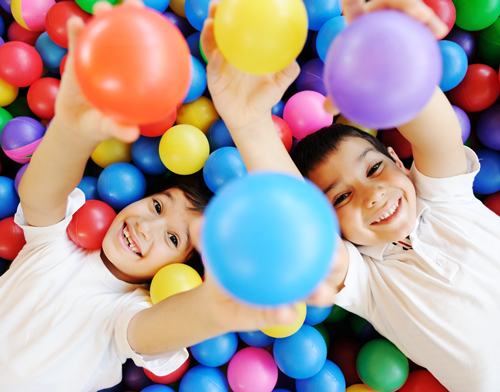 kids in the ball pit
